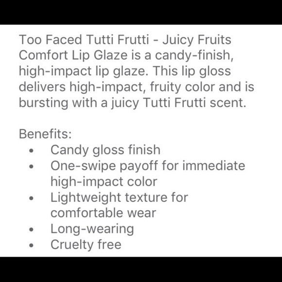 Too Faced Tutti Fruitti Candy Lipgloss Juicy Fruit Home Slice BNIB - Picture 13 of 15